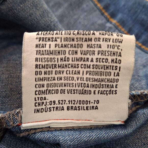 Cantail Jean Jacket Sz 6 Cropped Jean Jacket Stretchy Relaxed Fit In Waist - Picture 16 of 16